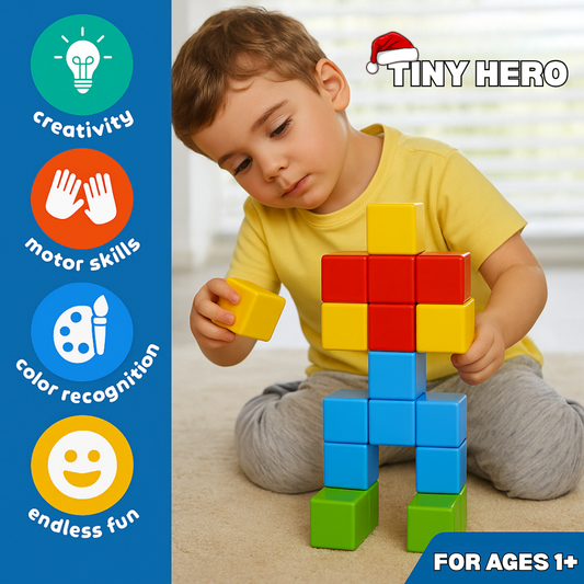 Tiny Hero™ Magnetic Blocks – Built to Grow With Your Child